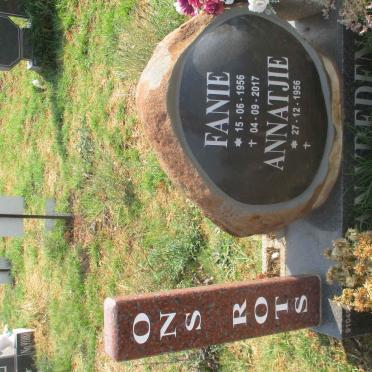 VREDEN Fanie, van 1956-2017 &amp; Annatjie 1956-