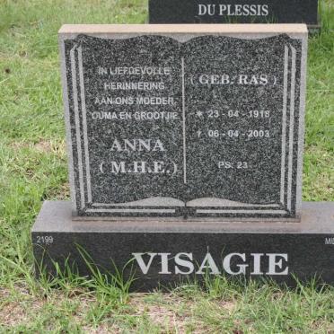 VISAGIE M.H.E. nee RAS 1918-2003