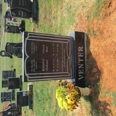 VENTER Markus 1944-2008 &amp; Cilla 1946-2020