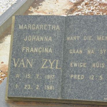 ZYL Margaretha Johanna Francina, van 1917-1981