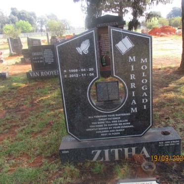ZITHA Mirriam Mologadi 1968-2012