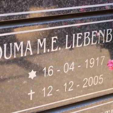 LIEBENBERG M.E. 1917-2005