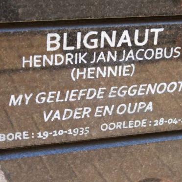 BLIGNAUT Hendrik Jan Jacobus 1935-2009
