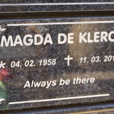 KLERCK Magda, de 1958-2011