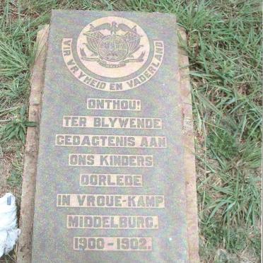 4. Memorial for the women and children who died in the Middelburg camp 1900-1902