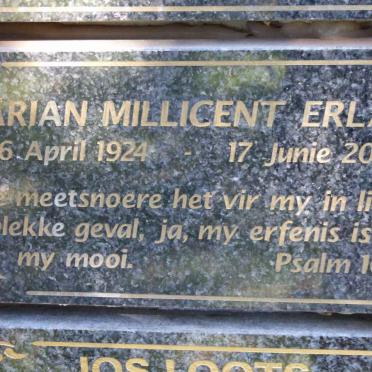 ERLANK Marian Millicent 1924-2005