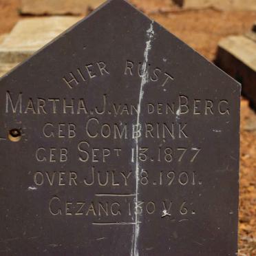 BERG Martha J., van den nee COMBRINK 1877-1901