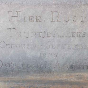 AHLERS Trijntje 1885-1901 #2