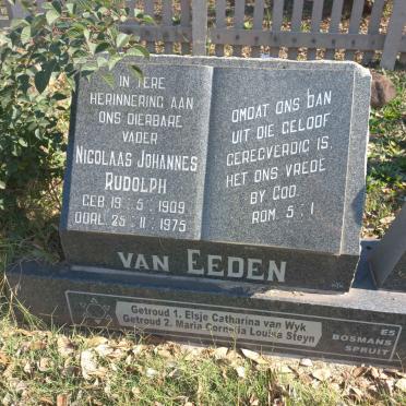 EEDEN Nicolaas Johannes Rudolph, van 1909-1975 &amp; Elsie Catharina VAN WYK 1910-1960 #2