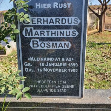 BOSMAN Gerhardus Marthinus 1899-1908