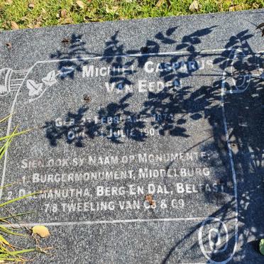 EEDEN Michiel Casparus, van 1874-1901