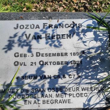 EEDEN Jozua Francois, van 1895-1921