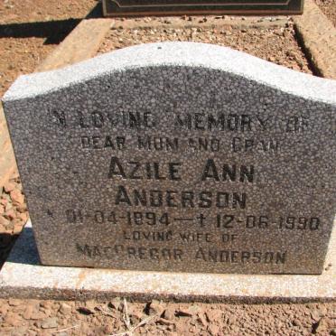 ANDERSON Azile Ann 1894-1990