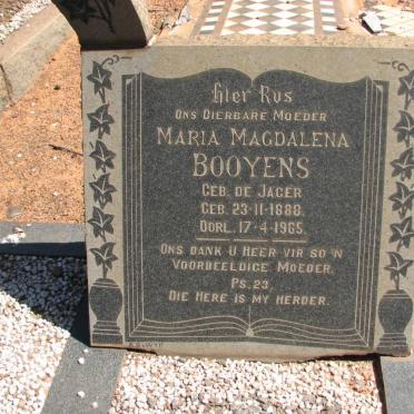 BOOYENS Maria Magdalena nee DE JAGER 1888-1965