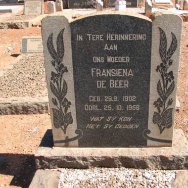 BEER Fransiena, de 1902-1956