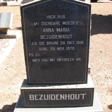 BEZUIDENHOUT Anna Maria nee DE BRUIN 1891-1970