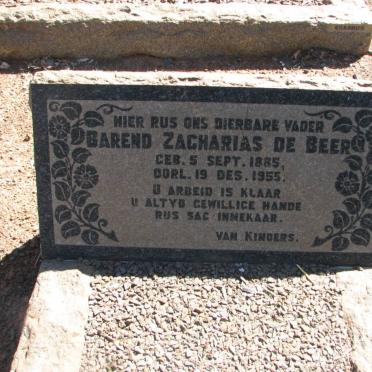 BEER Barend Zacharias, de 1885-1955