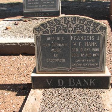 BANK Francois J., V.D. 1909-1971