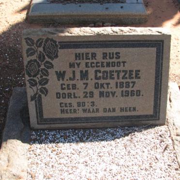 COETZEE W.J.M. 1887-1960