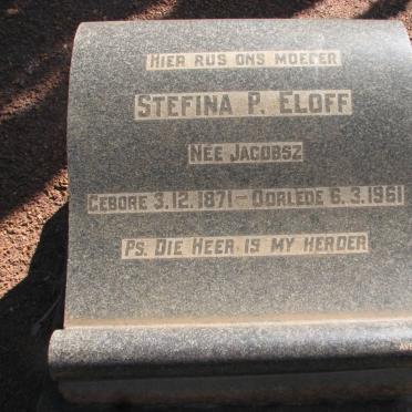 ELOFF Stefina P. nee JACOBSZ 1971-1961