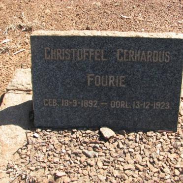 FOURIE Christoffel Gerhardus 1892-1923