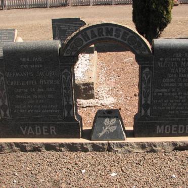 HARMSE Hermanus Jacobus Christoffel 1883-1961 &amp; Aletta Magrieta HARMSE 1896-1955