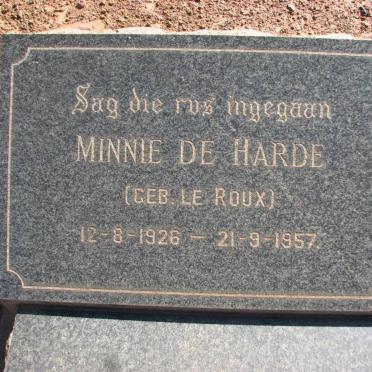 HARDE Minnie, de nee LE ROUX 1926-1957