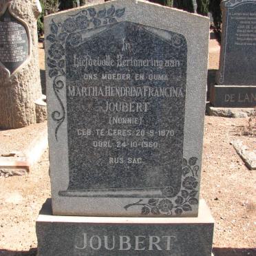 JOUBERT Martha Hendrina Francina 1870-1960