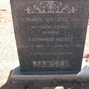 JANSEN Stephanus August 1905-1954