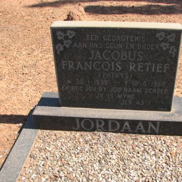 JORDAAN Jacobus Francois Retief 1939-1957