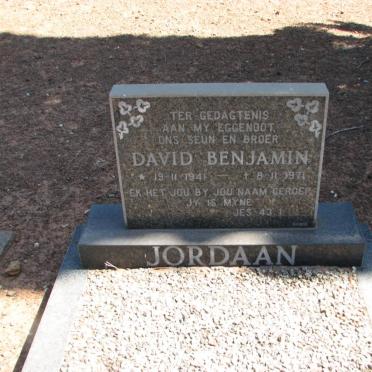 JORDAAN David Benjamin 1941-1971