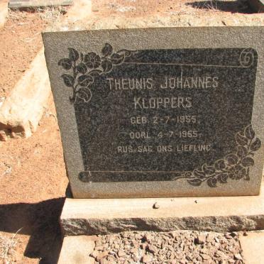 KLOPPERS Theunis Johannes 1955-1955