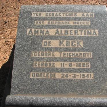 KOCK Anna Albertina, de nee TRICHARDT 1885-1941
