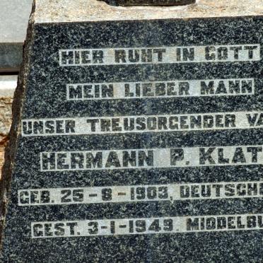 KLATT Hermann P. 1903-1949