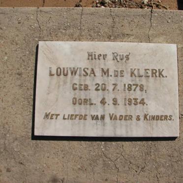 KLERK Louwisa M., de 1878-1934