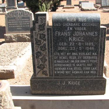 KRIGE Frans Johannes 1885-1946