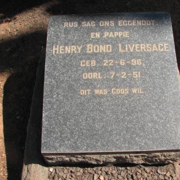 LIVERSAGE Henry Bond 1896-1951