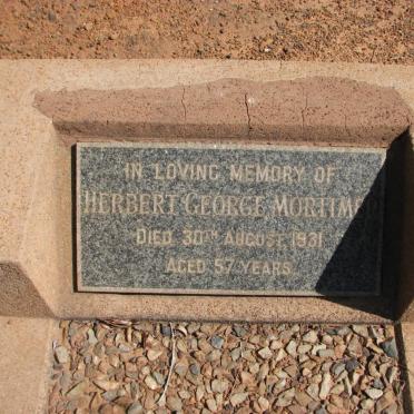MORTIMER Herbert George -1931