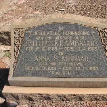 MINNAAR Philuppus K.P.A. 1888-1965 &amp; Anna S. VAN DER MERWE 1891-1960