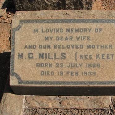 MILLS M.G. nee KEET 1869-1939