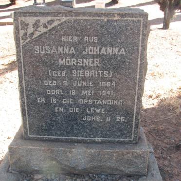MÖRSNER Susanna Johanna nee SIEBRITS 1864-1941