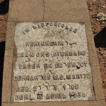 MARITZ Gerhardus M.S. 1888-1934