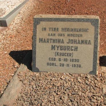 MYBURGH Marthina Johanna nee KRUGER 1890-1938
