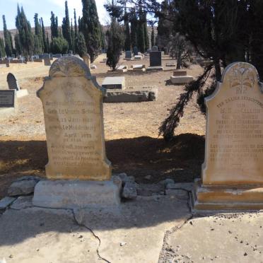 McCALLUM Archibald 1839-1923 &amp; M.S. VAN ROOYEN -1907