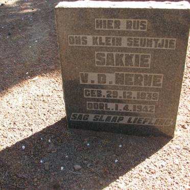 MERWE Sakkie, v.d. 1939-1942