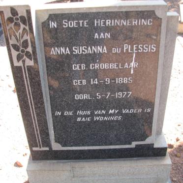 PLESSIS Anna Susanna, du nee GROBBELAAR 1885-1977