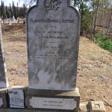 RETIEF Francois Daniel 1823-1890