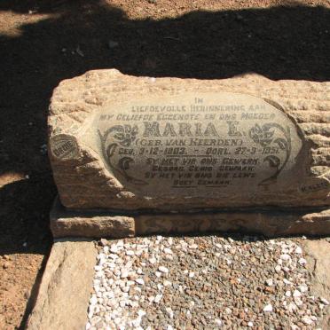 SPIES Maria E. nee VAN HEERDEN 1903-1951