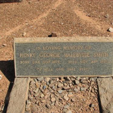 SMITH Henry George Malebysse 1875-1937