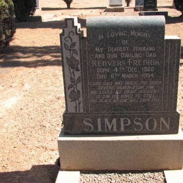 SIMPSON Redvers Fredrik 1900-1954